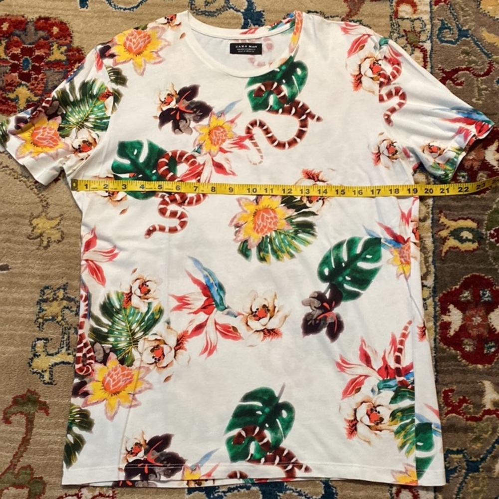 Zara Multicolor Tropical Print Men's Tee